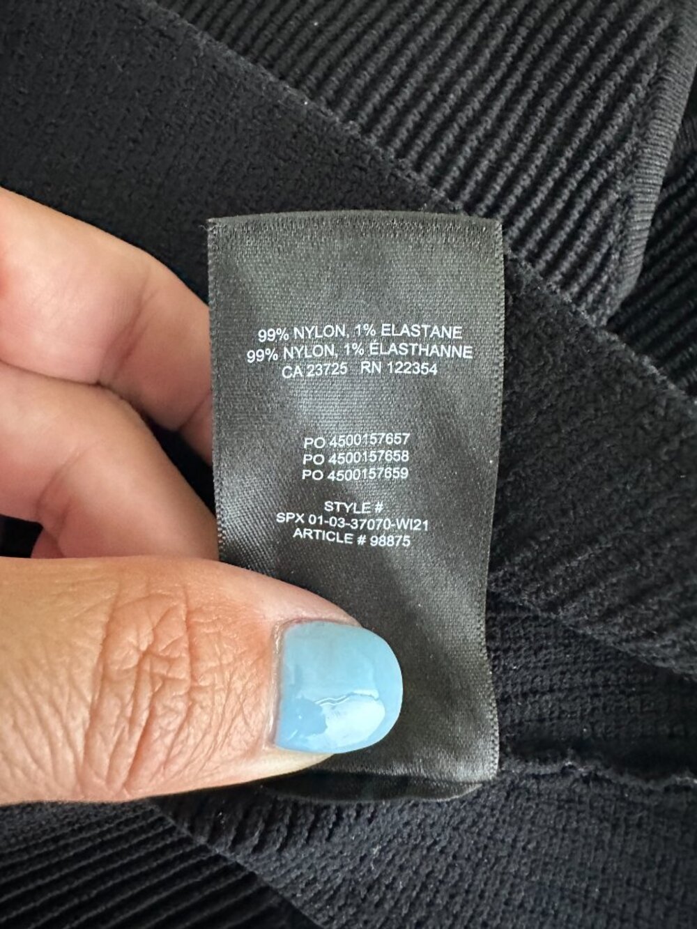 Aritizia Babaton Ribbed Tank Top Navy Medium #A1834 - Picture 5 of 7